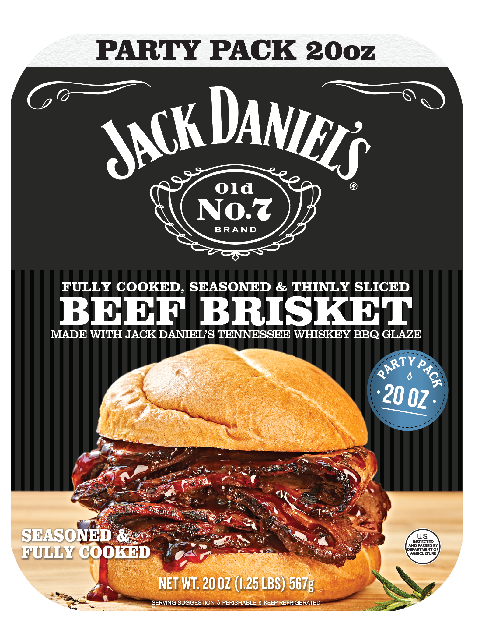 Packaging for Jack Daniel’s Thinly Sliced Beef Brisket